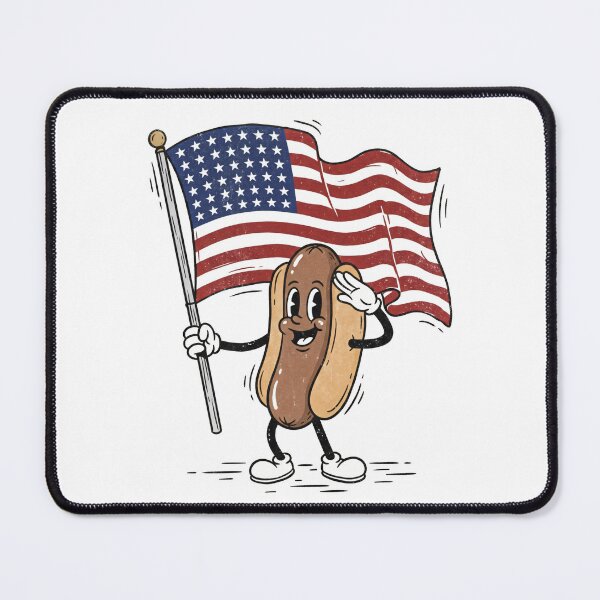 Item preview, Hot Dog Holding An American Flag Independence Day designed and sold by AHobbyAJob.