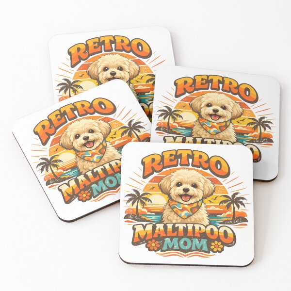 Item preview, Retro Maltipoo Mom: 70s Sunset Design designed and sold by Pineapple-Tree.