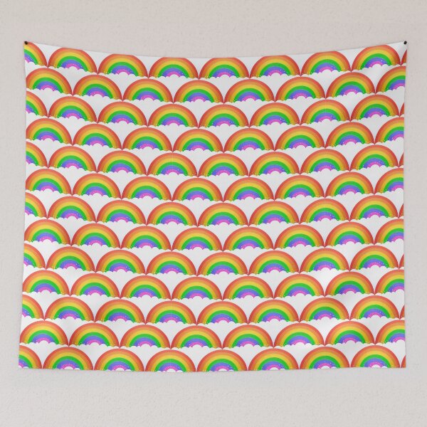 Item preview, Rainbow and clouds pattern designed and sold by feannaart.