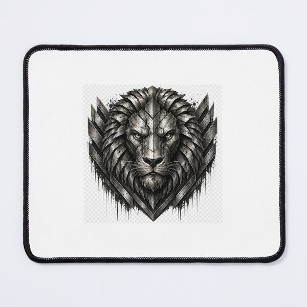 Item preview, Steel Lion – Industrial Metal Lion | Cyberpunk Mechanical Lion Art designed and sold by SteelCoat Studio.