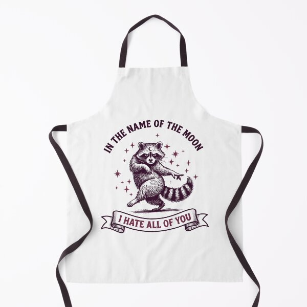 Item preview, En el nombre de la luna, los odio a todos. Gracioso y lindo mapache. designed and sold by gear-posters.