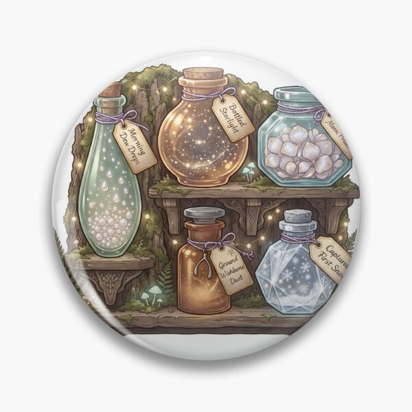 Item preview, Vintage Apothecary Potion Shelf designed and sold by InkPixell.
