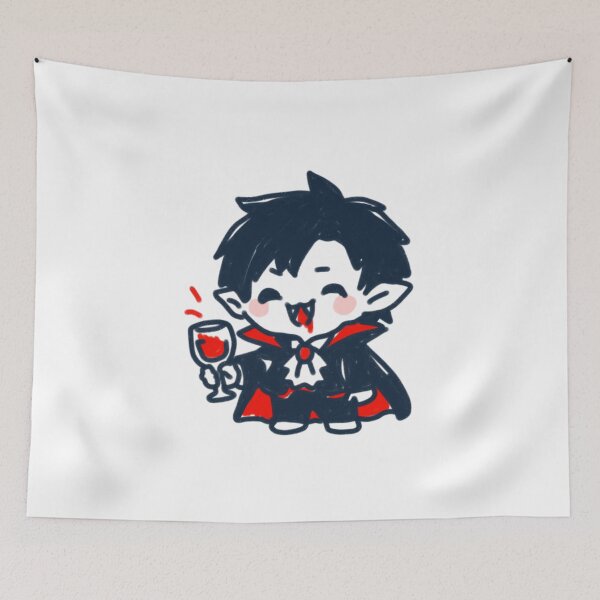 Item preview, Cute Kawaii Vampire Boy Chibi Halloween Gothic Anime Style designed and sold by Dospart.