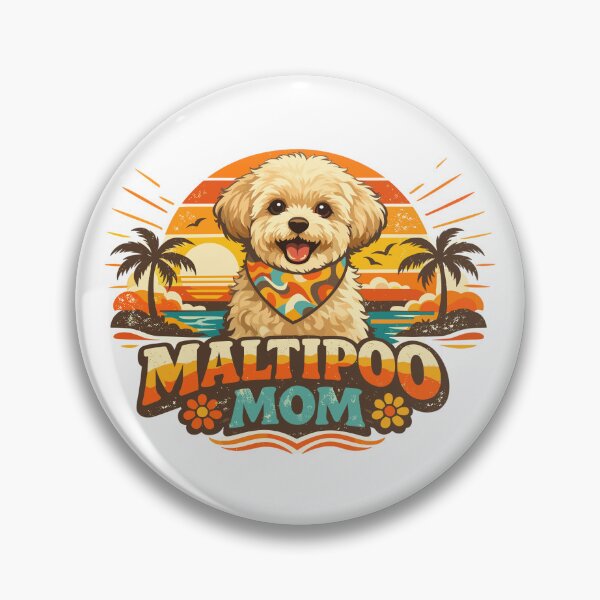 Item preview, Maltipoo Mom Shirt Retro 70s Sunset designed and sold by Pineapple-Tree.