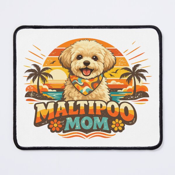 Item preview, Maltipoo Mom Shirt Retro 70s Sunset designed and sold by Pineapple-Tree.