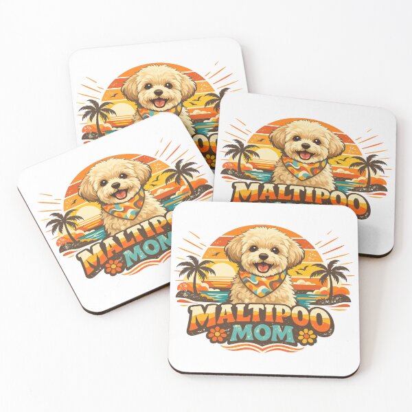 Artikelvorschau, Maltipoo Mom Shirt Retro 70er Sonnenuntergang entworfen und verkauft von Pineapple-Tree.