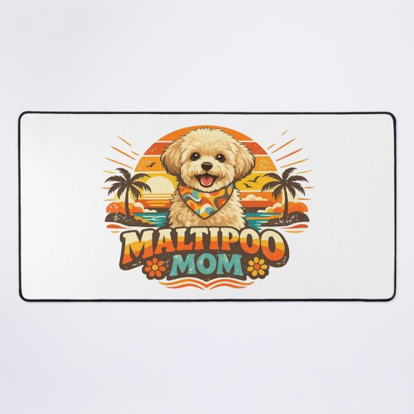 Item preview, Maltipoo Mom Shirt Retro 70s Sunset designed and sold by Pineapple-Tree.