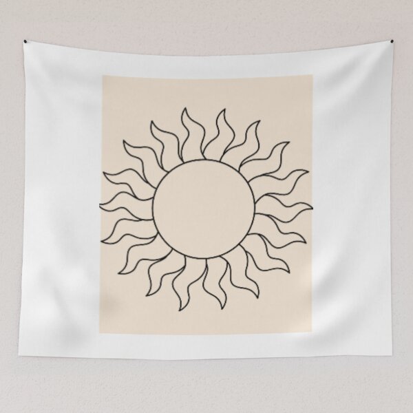 Item preview, Boho Sun Line Art Minimalist Sketch designed and sold by NNCollection.