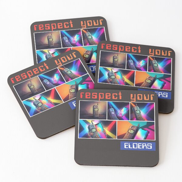 Item preview,  Respect Your Elders Modern Smartphone and Retro Phone Humor designed and sold by BlueprintBold.