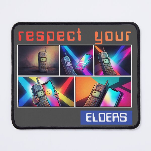 Item preview, Respect Your Elders Modern Smartphone and Retro Phone Humor designed and sold by BlueprintBold.