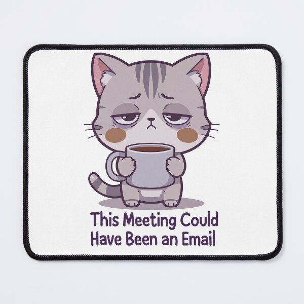 Item preview, Monday Mood Cat | Tired Chibi Kitten with Coffee | Kawaii Relatable Art designed and sold by MurkCraft.