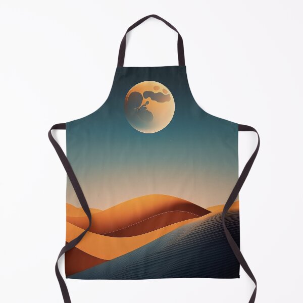 Item preview, Minimalist Moon Over Desert Dunes | Modern Night Landscape designed and sold by Becky-Poppins.
