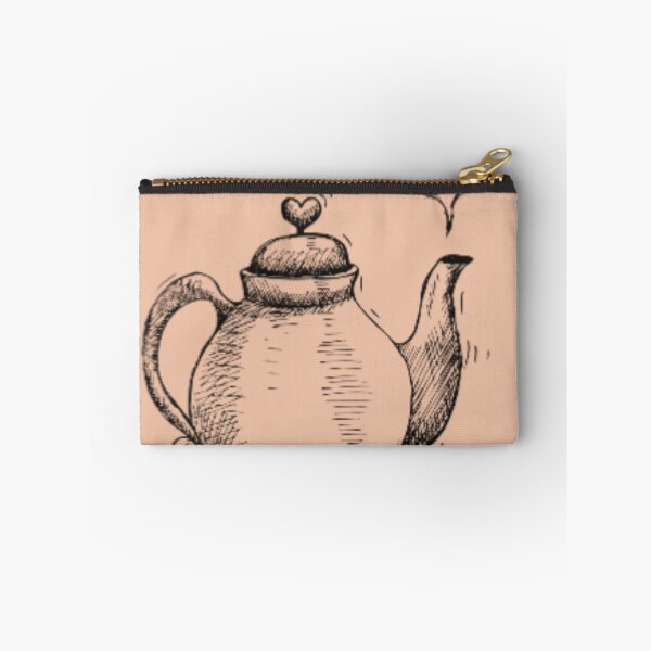Item preview, Vintage Teapot Sketch With Heart Steam designed and sold by NNCollection.