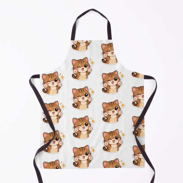Item preview, Cute Kawaii Kitten Sticker – Winking Cartoon Cat designed and sold by ricksd.