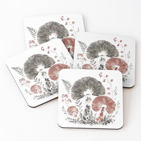 Item preview, Mushroom Spore Print Art Botanical Ink Wall Print designed and sold by ForageKitchen.