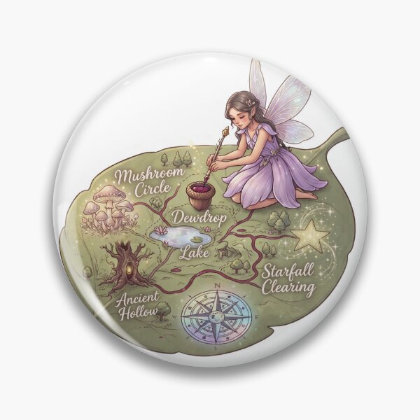 Item preview, Enchanted Fairy Garden Map designed and sold by InkPixell.