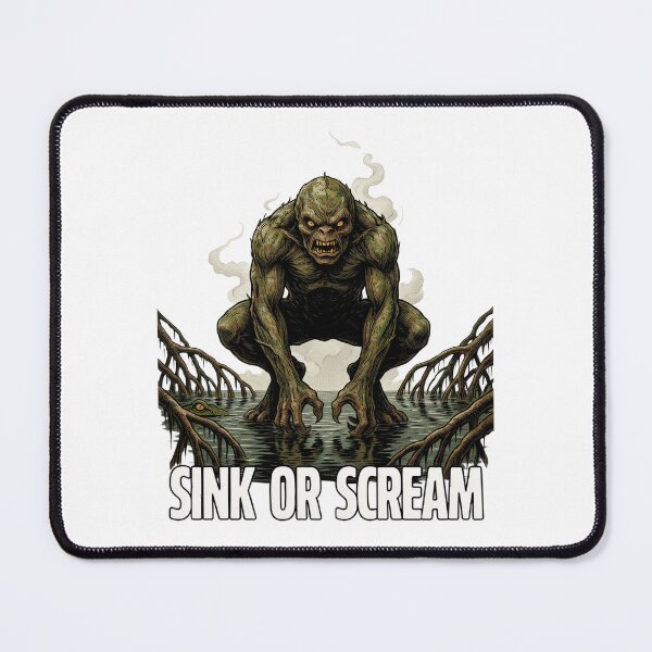 Item preview, Sink Or Scream, Swamp Creature Vintage Horror designed and sold by CryptReel.