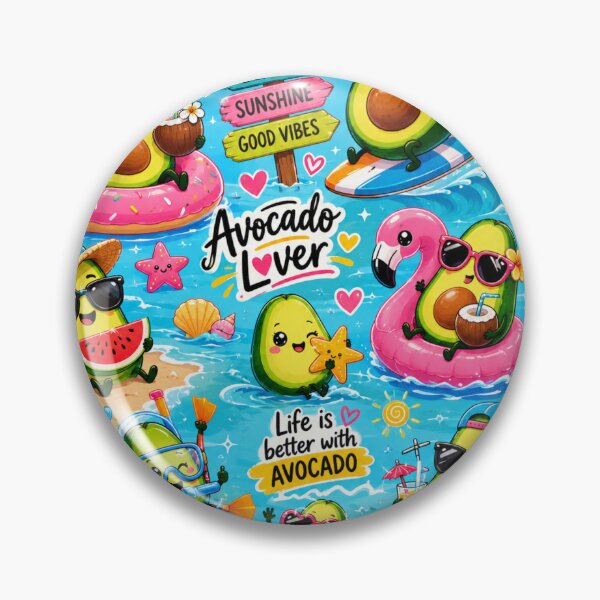 Item preview, Summer Cute Avocado love Pattern  Seamless Pattern Fruit Print designed and sold by Aramdesing.