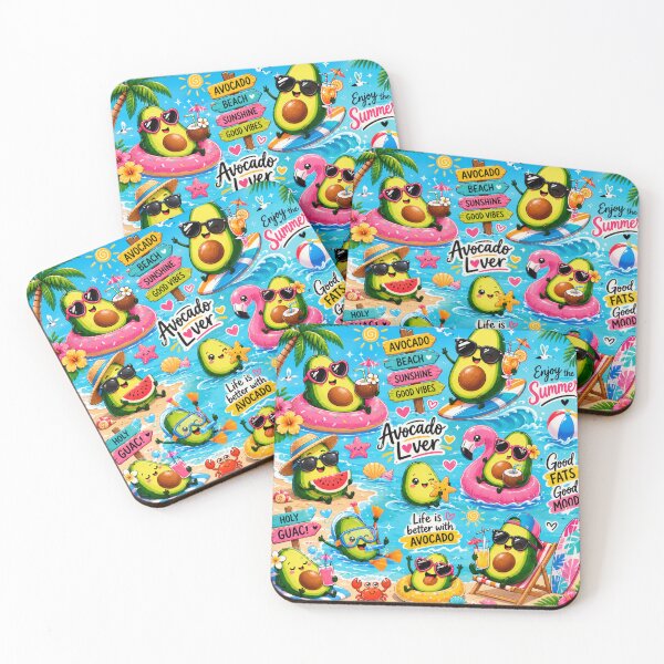 Item preview, Summer Cute Avocado love Pattern  Seamless Pattern Fruit Print designed and sold by Aramdesing.