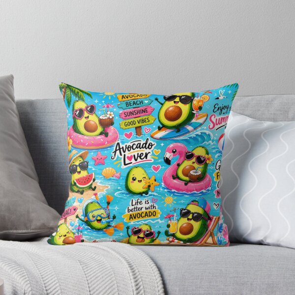 Item preview, Summer Cute Avocado love Pattern  Seamless Pattern Fruit Print designed and sold by Aramdesing.