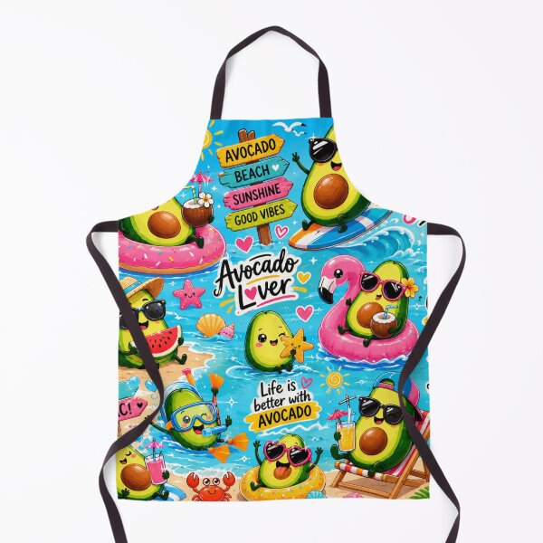Item preview, Summer Cute Avocado love Pattern  Seamless Pattern Fruit Print designed and sold by Aramdesing.