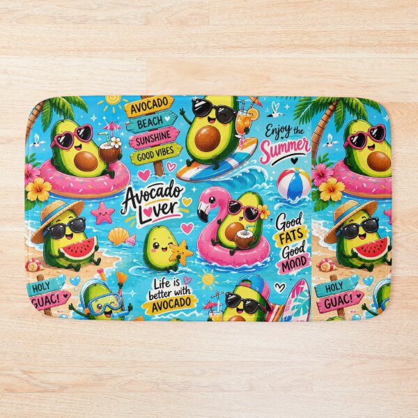 Item preview, Summer Cute Avocado love Pattern  Seamless Pattern Fruit Print designed and sold by Aramdesing.