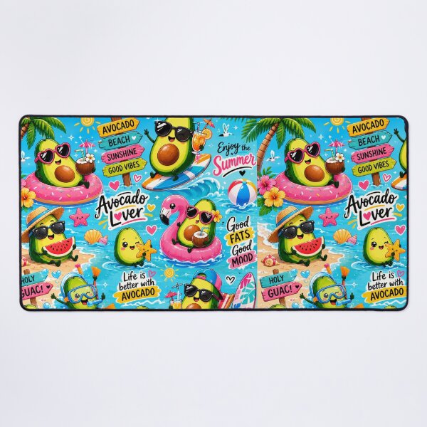 Item preview, Summer Cute Avocado love Pattern  Seamless Pattern Fruit Print designed and sold by Aramdesing.