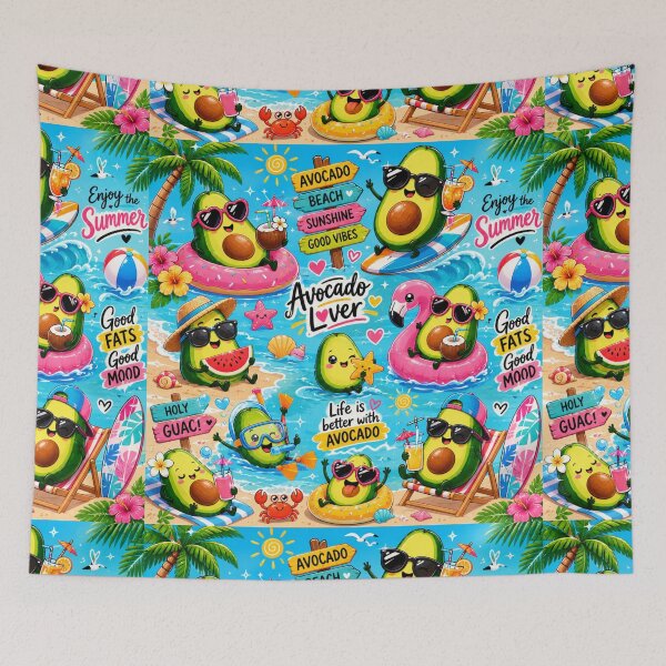 Item preview, Summer Cute Avocado love Pattern  Seamless Pattern Fruit Print designed and sold by Aramdesing.