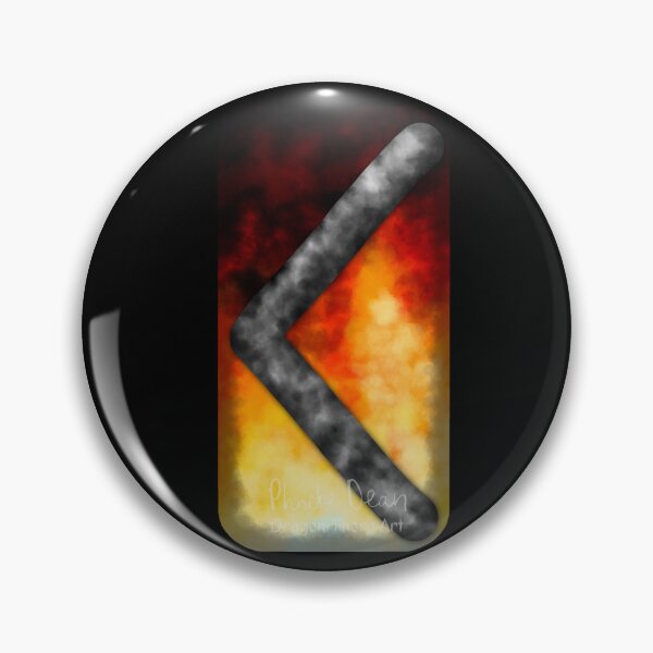 Item preview, Kenaz Rune designed and sold by dragonthorn-art.