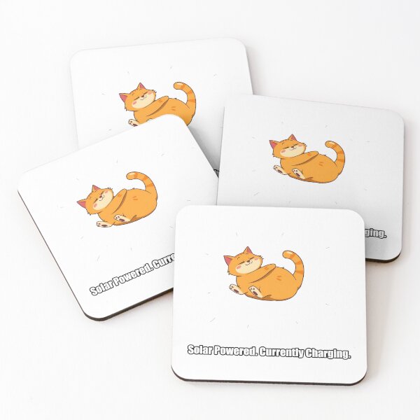 Item preview, Orange Cat - Solar Powered Currently Charging - Funny Sunbathing Cat Gift designed and sold by pawdrops.