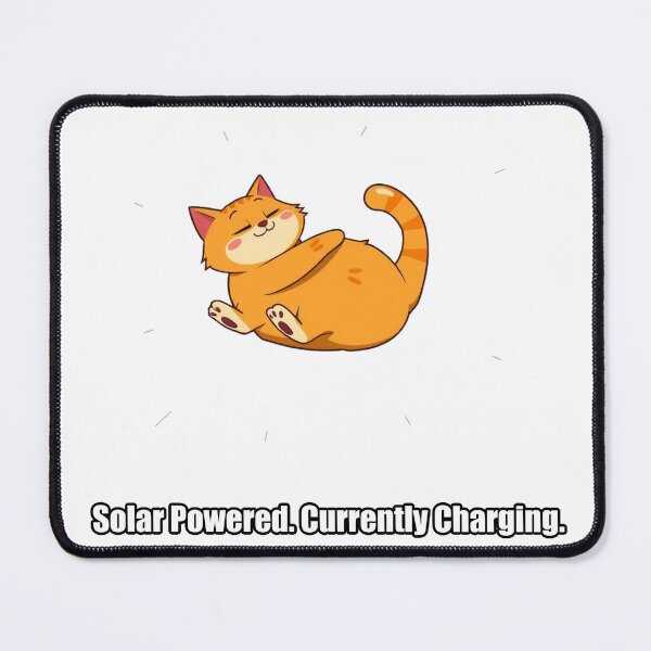 Item preview, Orange Cat - Solar Powered Currently Charging - Funny Sunbathing Cat Gift designed and sold by pawdrops.