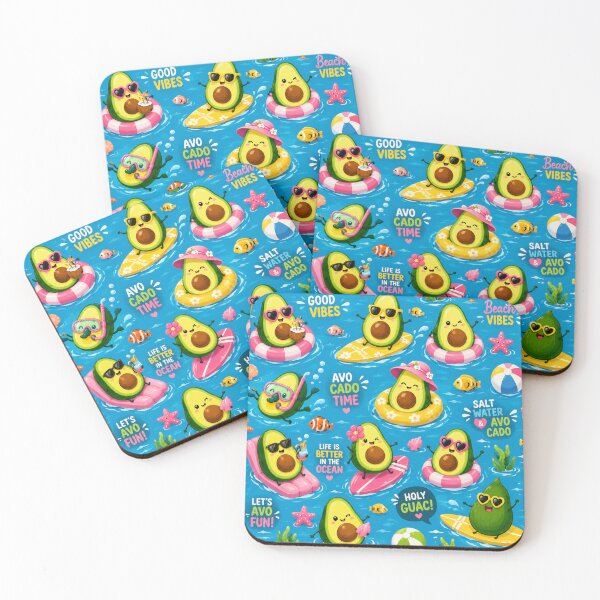 Item preview, Summer Cute Avocado love Pattern  Seamless Pattern Fruit Print designed and sold by Aramdesing.
