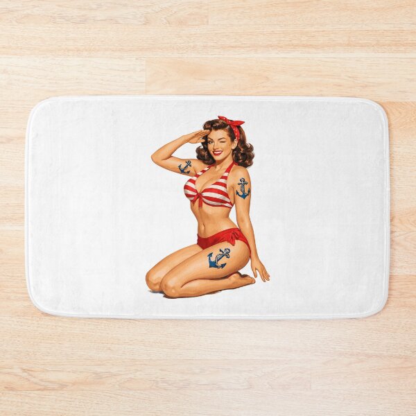 Item preview, Retro Pin-Up Girl: Vintage Bikini Tattoo Art designed and sold by Pineapple-Tree.