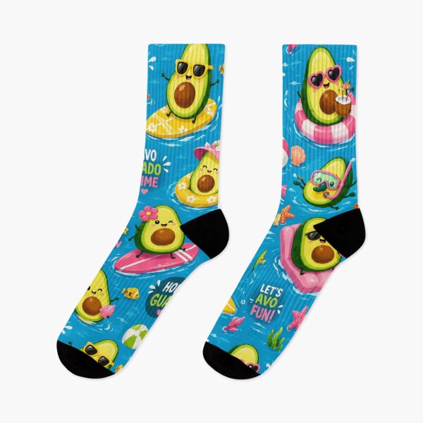 Item preview, Summer Cute Avocado love Pattern  Seamless Pattern Fruit Print designed and sold by Aramdesing.