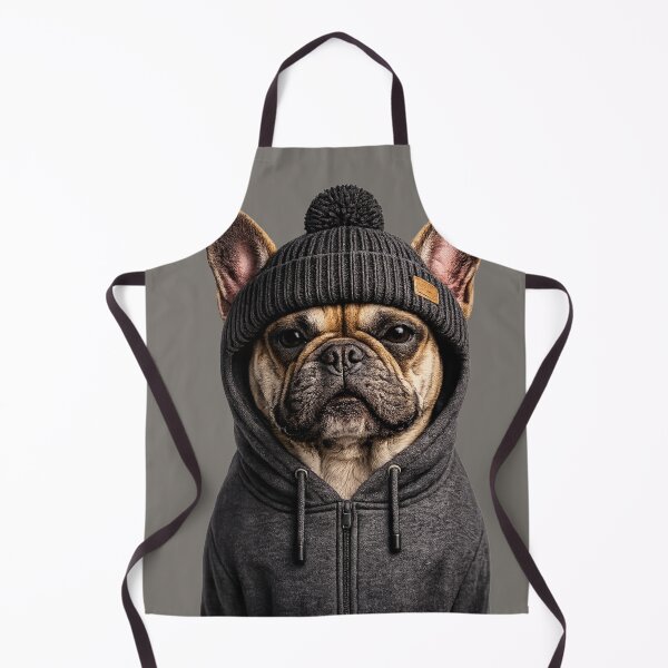 Item preview, Cool French Bulldog in Hoodie and Beanie designed and sold by BagFactoryUK.