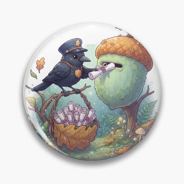 Item preview, Bluebird and Acorn Woodland designed and sold by InkPixell.