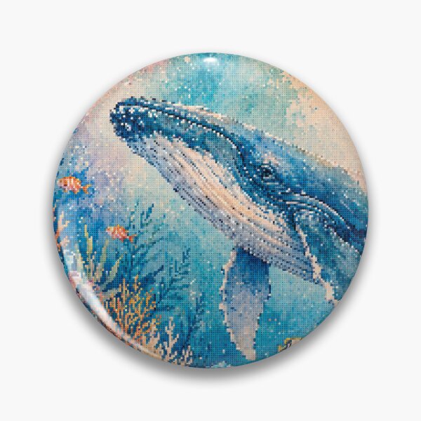 Item preview, Majestic Humpback Whale Geometric Style Ocean Art designed and sold by A-C-G.