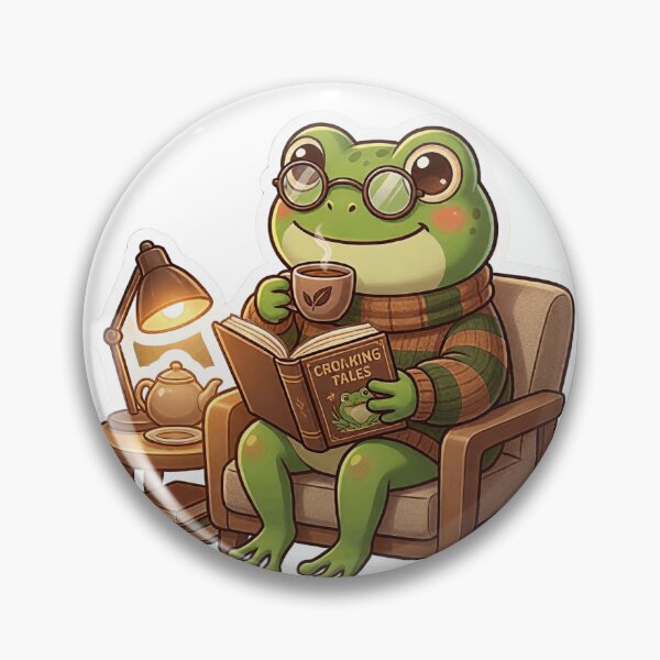 Item preview, Bookish Frog’s Cozy Corner Sticker  designed and sold by Designertanya.