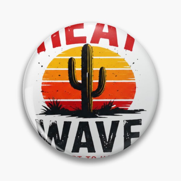 Item preview, Heat Wave Too Hot To Handle Retro Summer Desert Cactus T-Shirt designed and sold by novaduman.