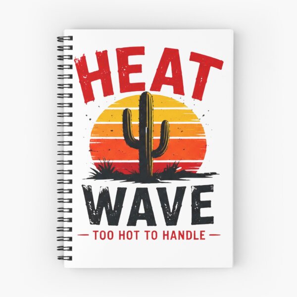 Item preview, Heat Wave Too Hot To Handle Retro Summer Desert Cactus T-Shirt designed and sold by novaduman.