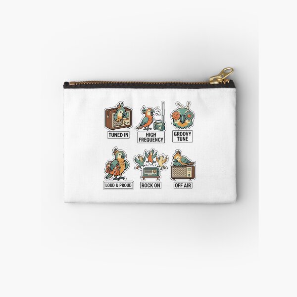 Item preview, Retro Parrot Transistor Sticker Pack - Vintage Radio & Tune Puns designed and sold by SimpleP.