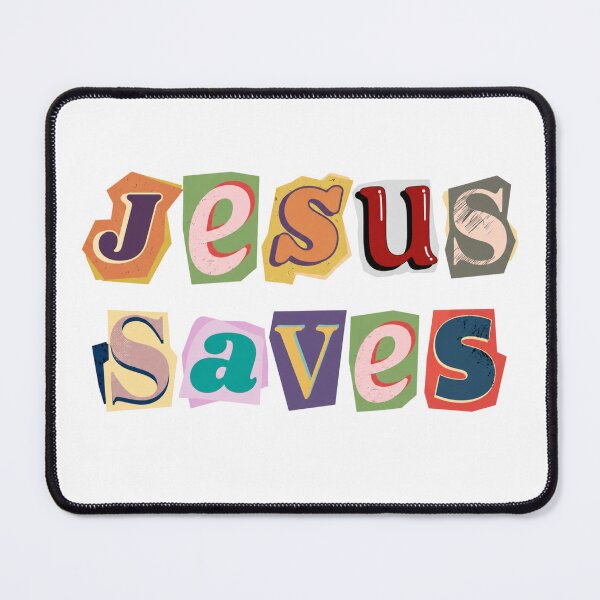 Item preview, Jesus Saves Vintage Ransom Letter Typography designed and sold by minbadesign.