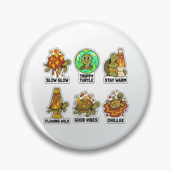 Item preview, Retro Turtle Lava Lamp Sticker Pack - Vintage Light & Glow Puns designed and sold by SimpleP.