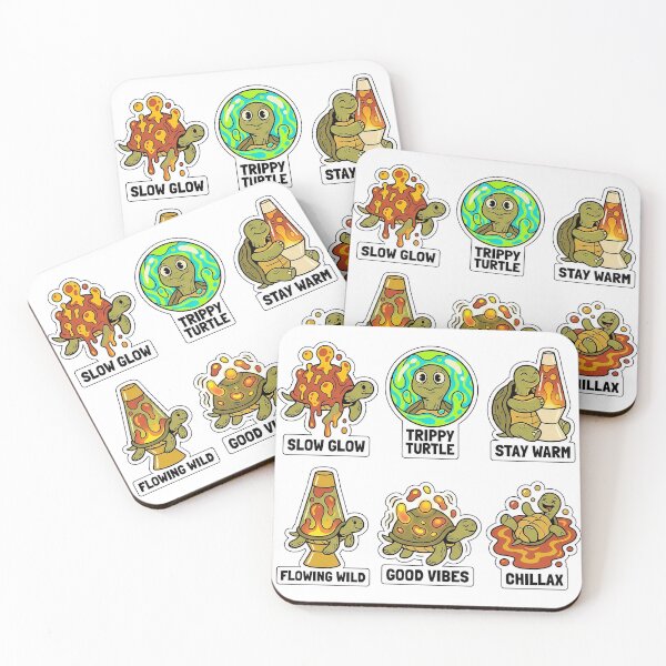 Item preview, Retro Turtle Lava Lamp Sticker Pack - Vintage Light & Glow Puns designed and sold by SimpleP.