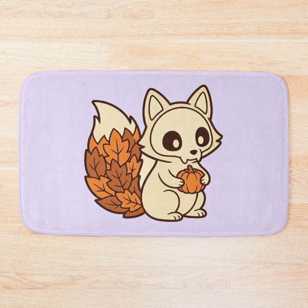 Item preview, Cute Skull Face Fox with Autumn Leaf Tail designed and sold by Castiora.
