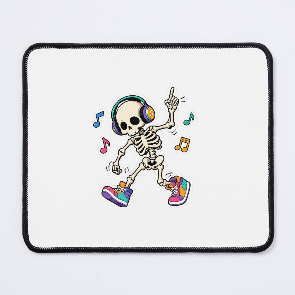 Item preview, Cute Dancing Skeleton with Headphones Sticker designed and sold by naruto4925.
