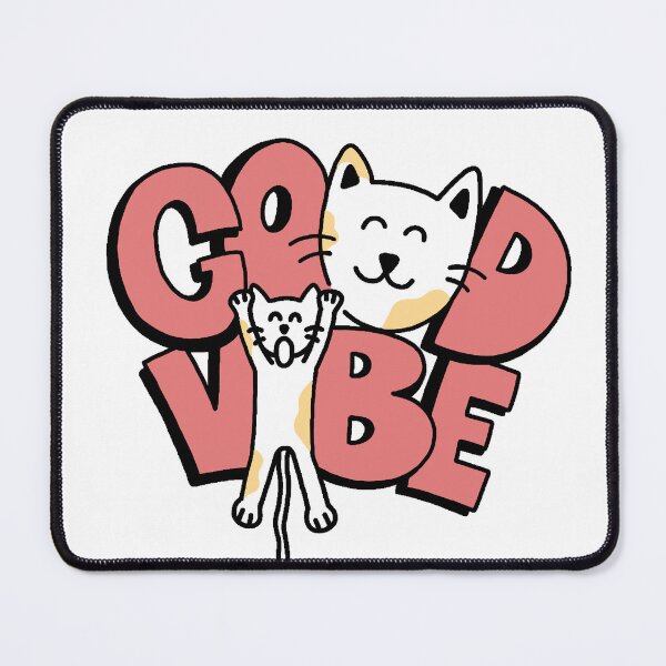 Item preview, Good Vibe Cute Cat Typography Kawaii Positive Design designed and sold by AllenReynolds.