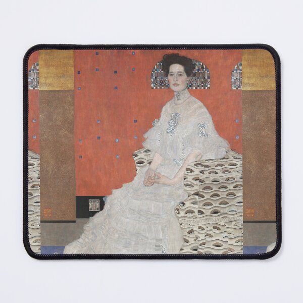 Item preview, Elegant Lady in White Seated Portrait designed and sold by artofuniverse.