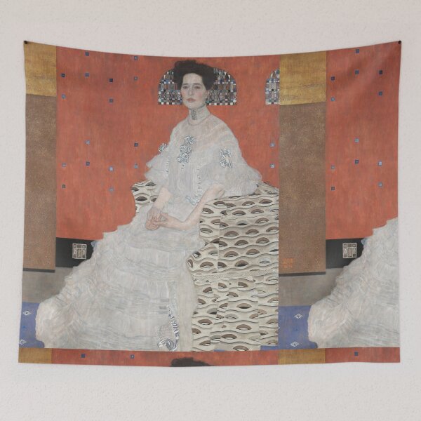 Item preview, Retrato de una elegante dama sentada vestida de blanco. designed and sold by artofuniverse.