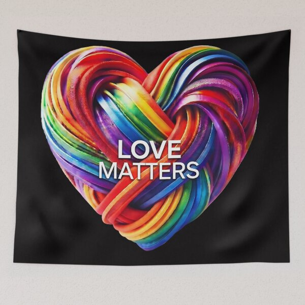Item preview, Love Matters - Vibrant Rainbow Heart Graphic designed and sold by ToxicInkArt.